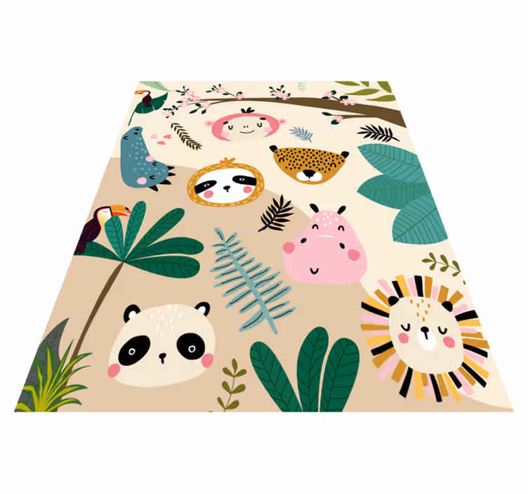 Tappeto vinile bebé modello di amici animali - TenStickers
