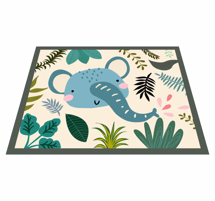 Tappeto vinile bebé illustrazione di elefante - TenStickers