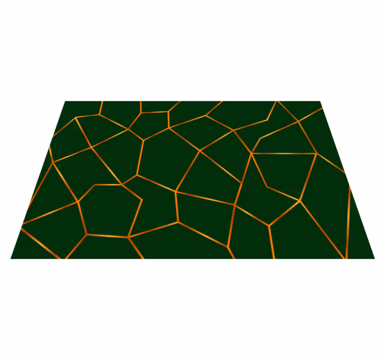 Tappeto vinile effetto marmo motivo geometrico verde - TenStickers
