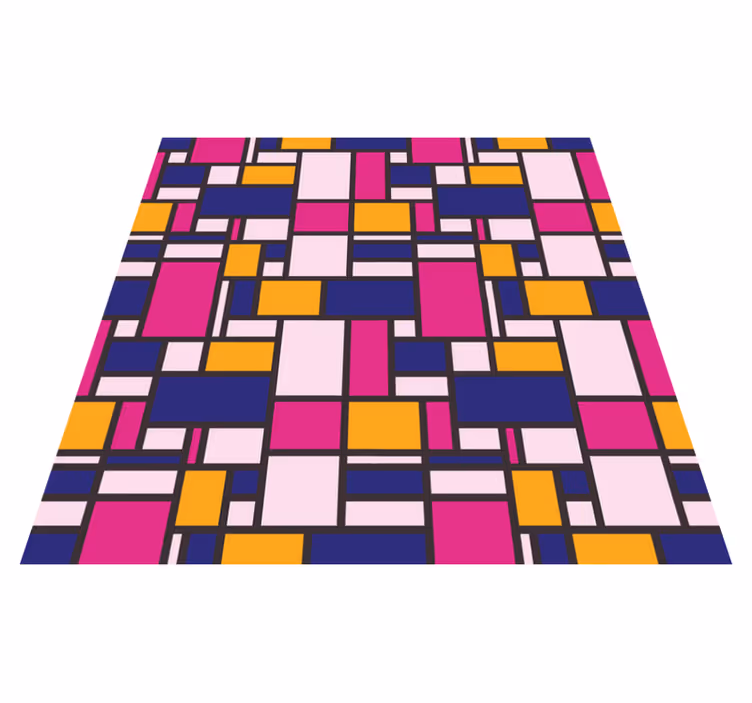 Tappeto vinile geometrico a blocchi colorati - TenStickers
