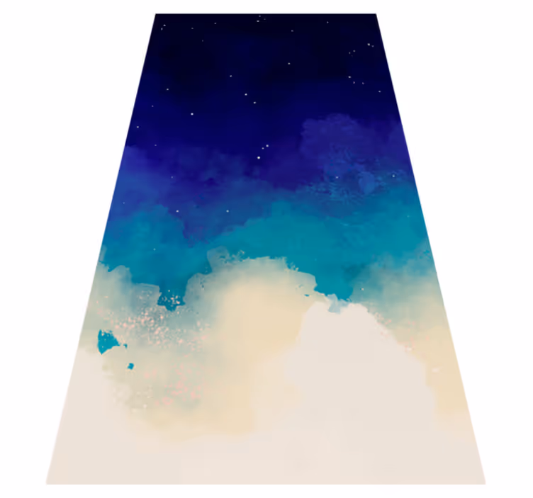 Tappeto vinile effetto marmo colori oceanici - TenStickers