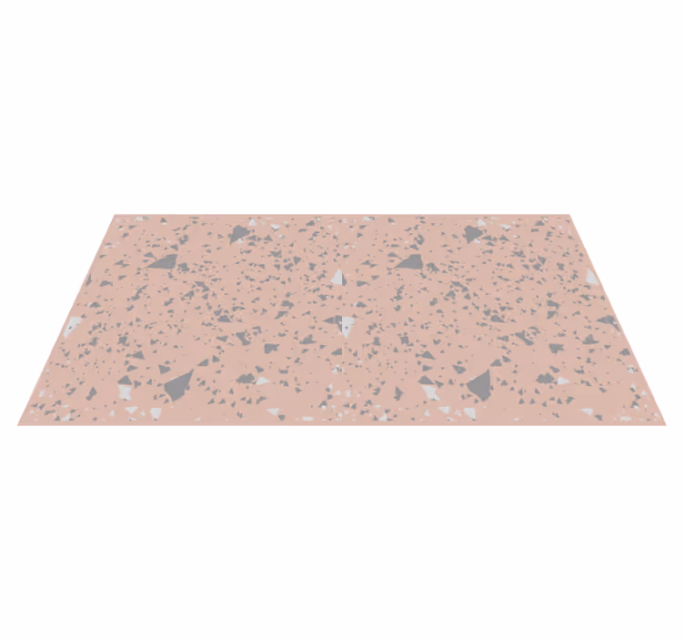 Tappeto vinile effetto marmo schizzi di terrazzo rosa - TenStickers