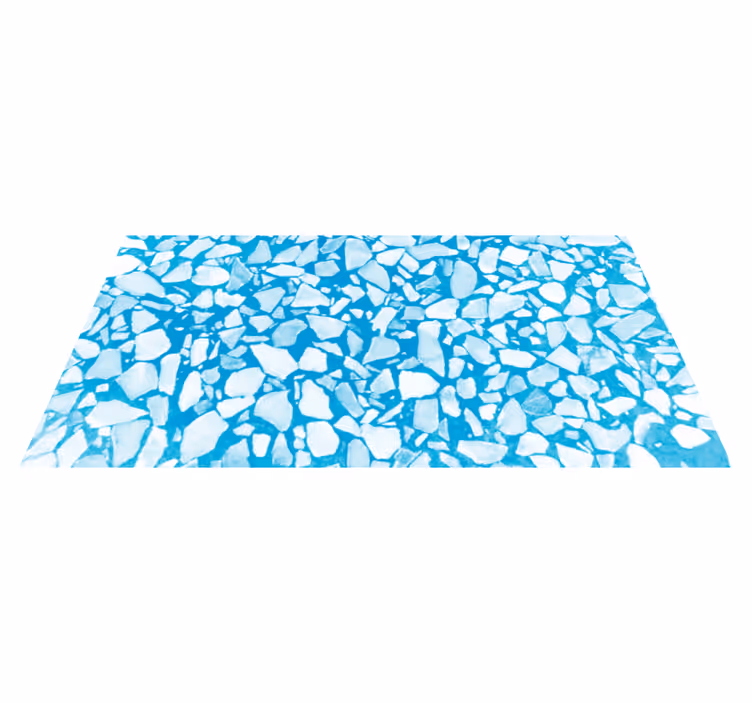 Tappeto vinile effetto pietra mosaico azzurro freddo - TenStickers