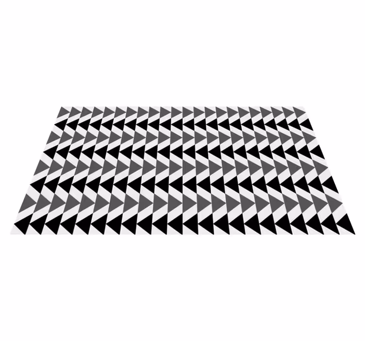 Tappeto vinile geometrico motivo triangolare grigio - TenStickers