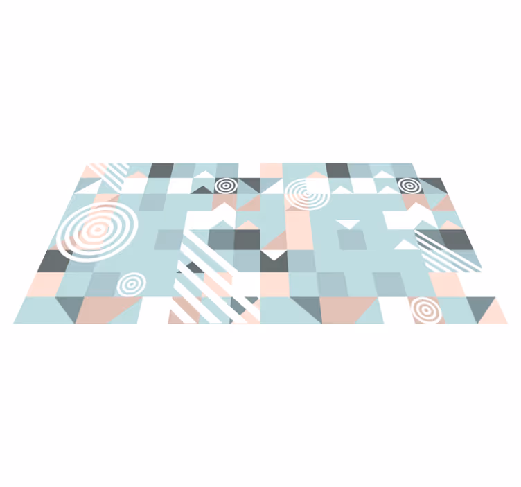Tappeto vinile geometrico motivo astratto - TenStickers