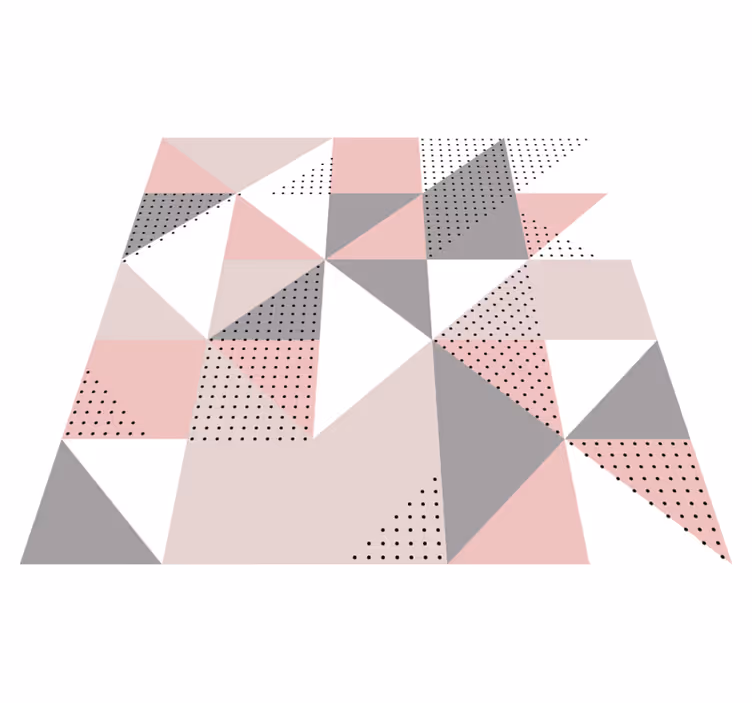 Tappeto vinile geometrico segmenti di colore triangolari - TenStickers