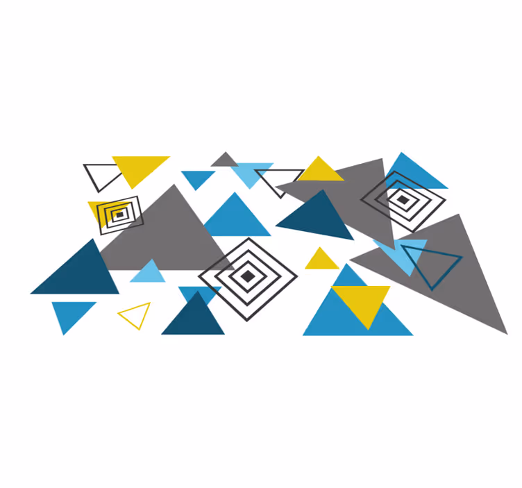 Tappeto vinile geometrico motivo a triangoli astratti - TenStickers