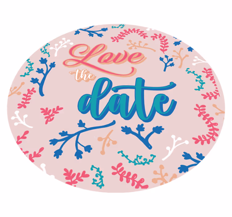 Tappeto vinile frase adoro l'appuntamento - TenStickers