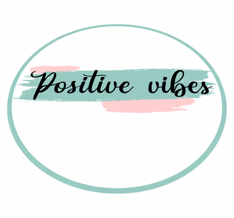 Tappeto vinile frase vibrazioni positive - TenStickers