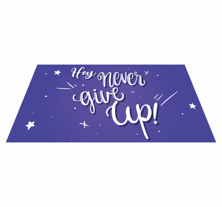 Tappeto vinile frase citazione perseverare - TenStickers