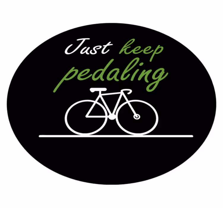 Tappeto vinile frase continua a pedalare - TenStickers