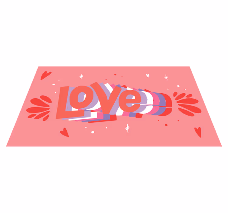Tappeto vinile frase lettera d'amore fantastica - TenStickers