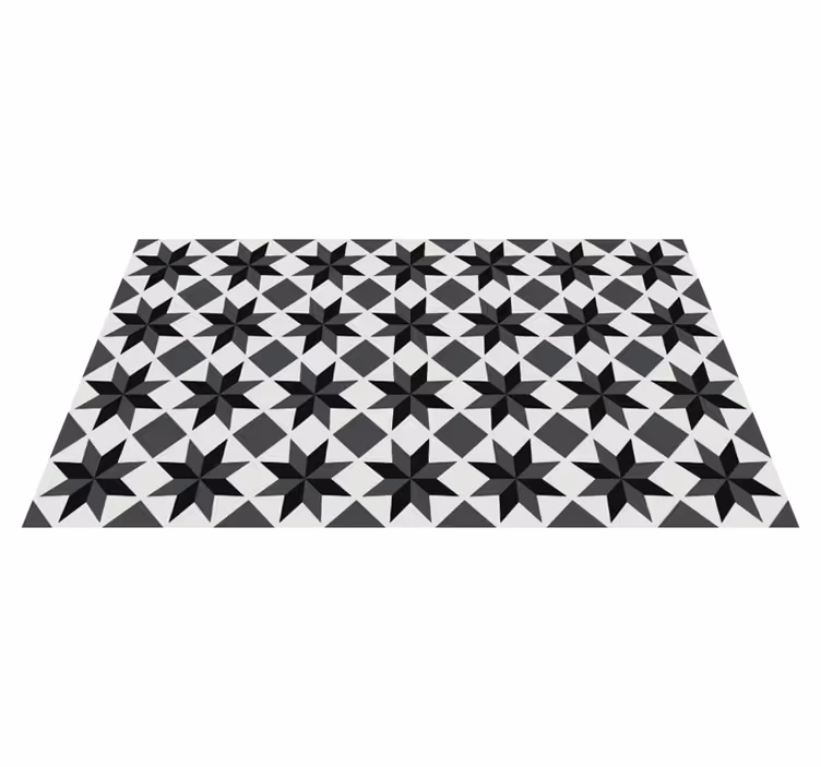 Tappeto pvc cucina motivo a stelle nere - TenStickers