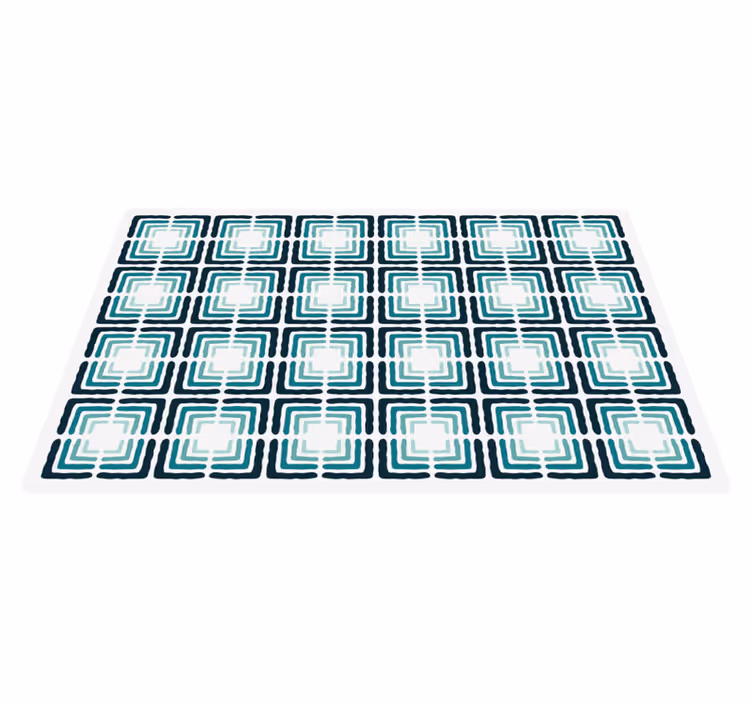 Tappeto pvc cucina forme astratte con motivi - TenStickers