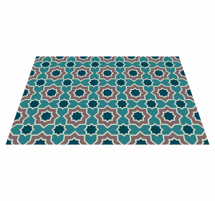 Tappeto vinile mosaico motivo a stelle decorato - TenStickers