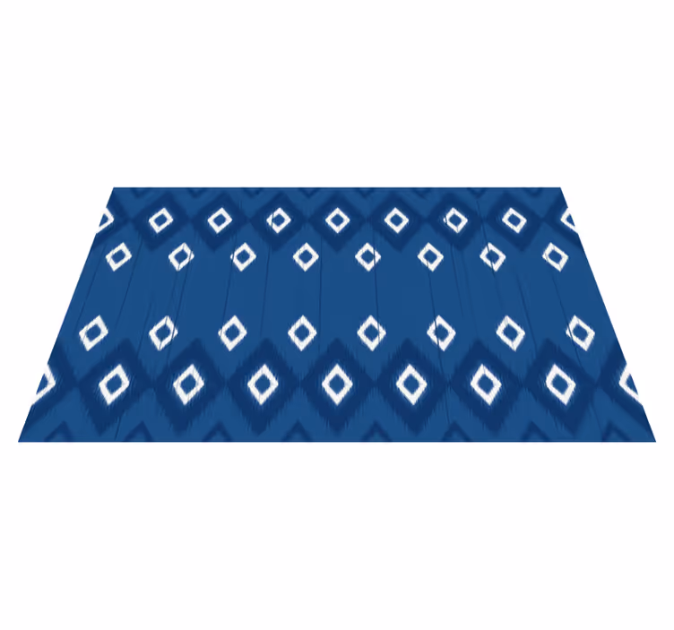Tappeto vinile geometrico diamanti blu navy - TenStickers