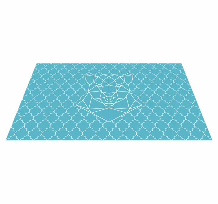 Tappeto vinile animali disegno geometrico dell'orso - TenStickers
