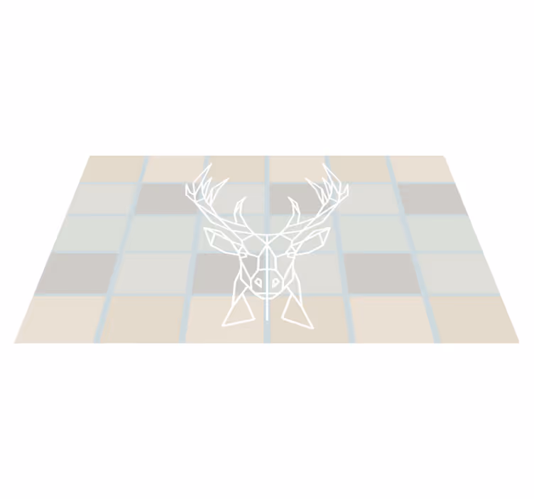 Tappeto vinile stampa animale cervo geometrico - TenStickers