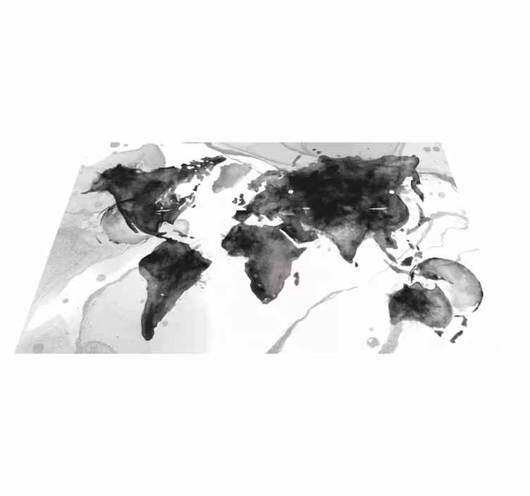 Tappeto vinile mappamondo illustrazione di mappa astratta - TenStickers