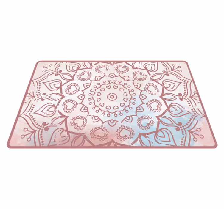 Tappeto vinile Mandala delicato design viola - TenStickers