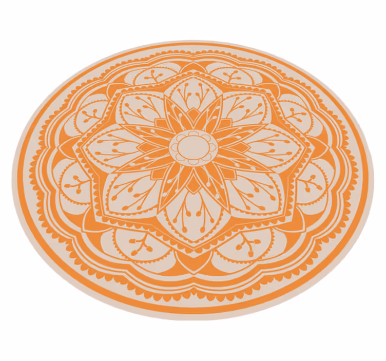 Tappeto vinile mandala motivo rotondo elegante - TenStickers
