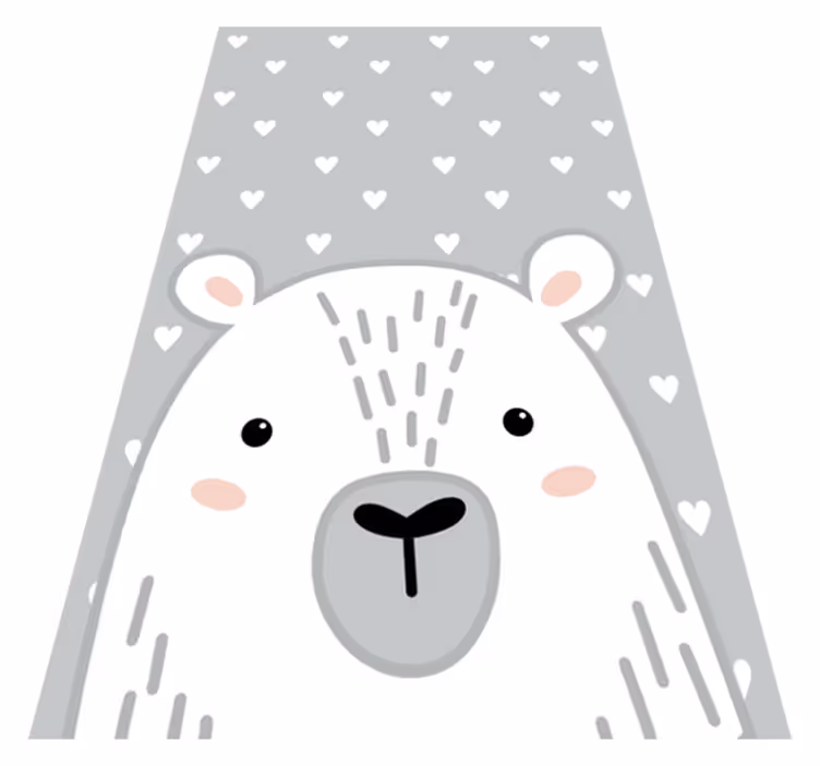 Tappeto vinile bebé orsetto grigio - TenStickers