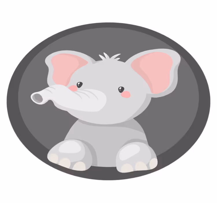 Tappeto vinile per bambini tronco di elefante - TenStickers