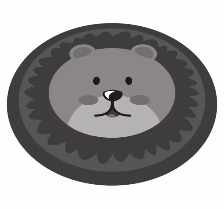 Tappeto vinile bebé faccia di leone carina - TenStickers
