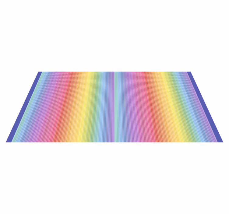 Tappeto vinile strisce effetto arcobaleno colorato - TenStickers