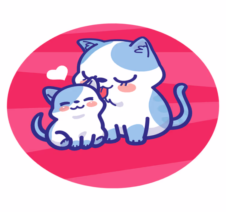 Tappeto vinile per bambini compagni di gatti coccolosi - TenStickers