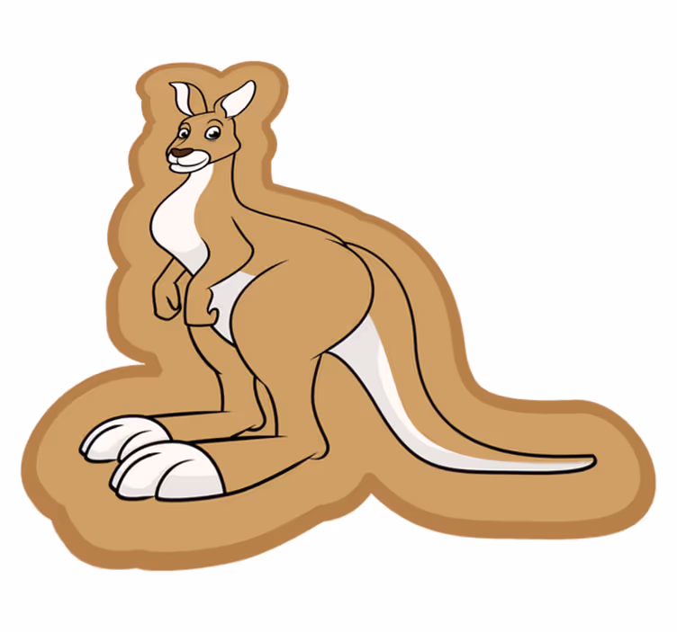 Tappeto vinile bebé personaggio canguro - TenStickers