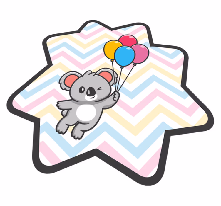 Tappeto vinile per bambini palloncino koala giocoso - TenStickers