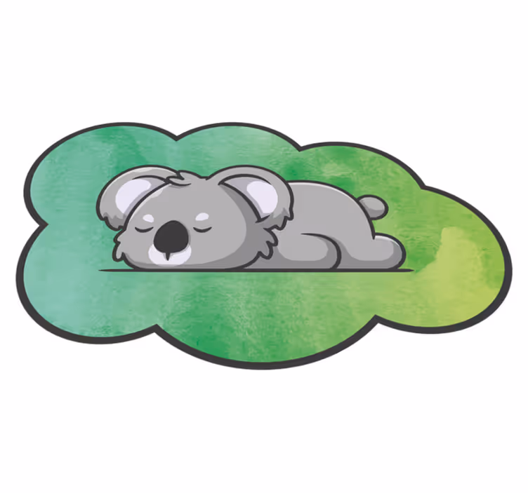 Tappeto vinile bebé koala addormentato - TenStickers