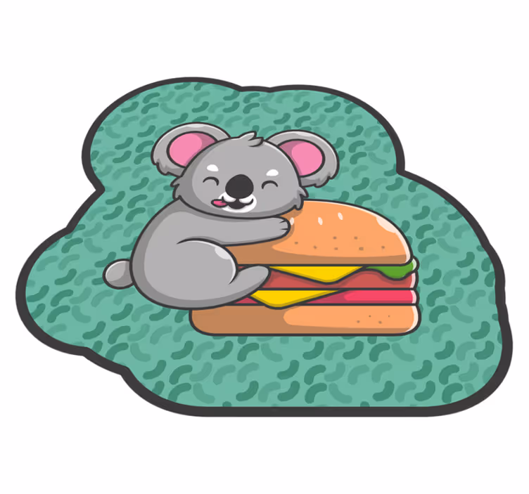 Tappeto vinile bebé spuntino carino a forma di koala - TenStickers