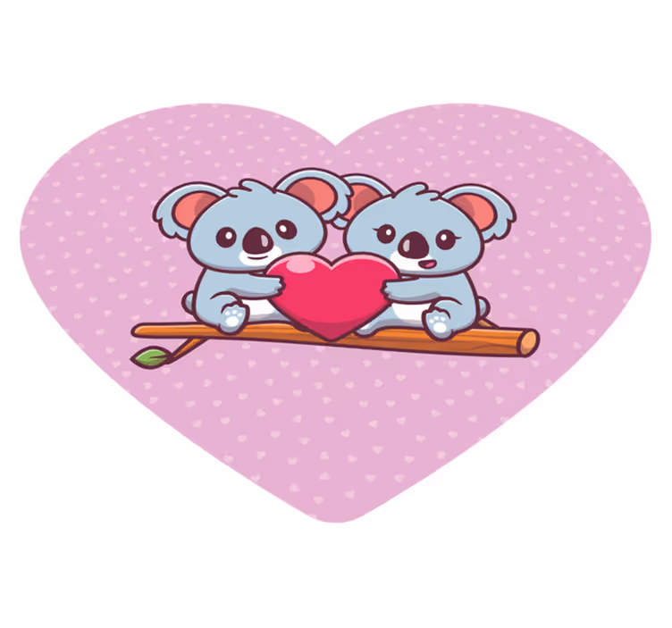 Tappeto vinile per bambini koala adorabili abbraccianti - TenStickers