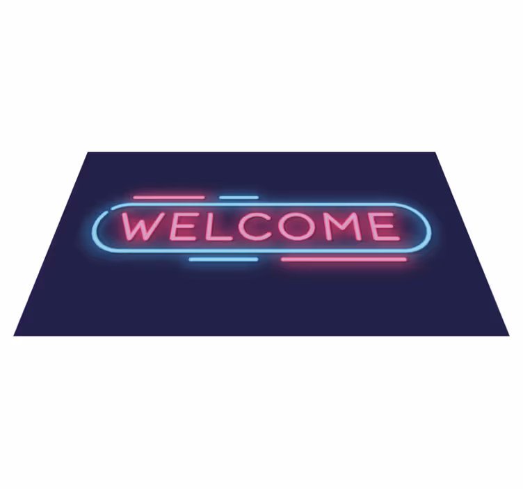 Zerbino pvc insegna al neon di benvenuto - TenStickers