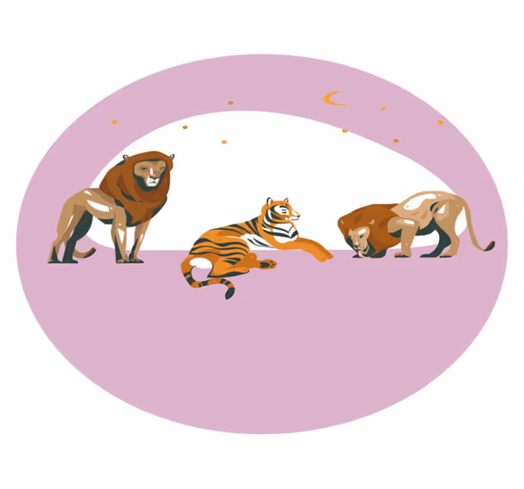 Tappeto vinile animali safari creature selvatiche - TenStickers