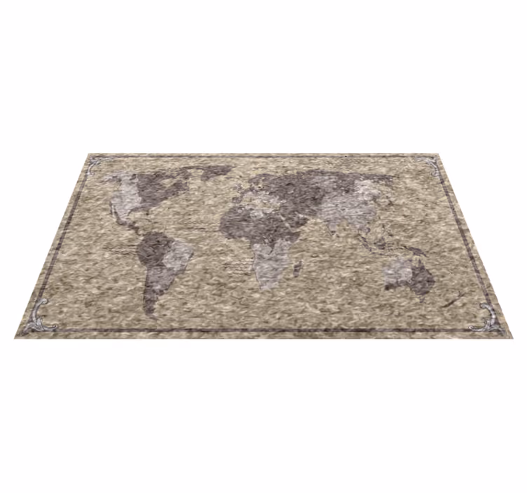 Tappeto vinile mappamondo illustrazione mappale - TenStickers