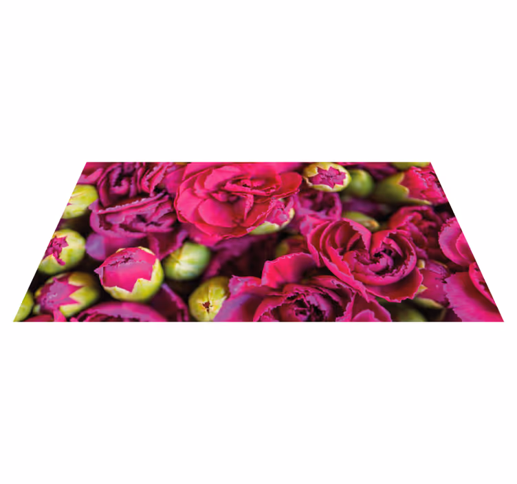 Tappeto vinile fiori vivaci fioriture floreali - TenStickers