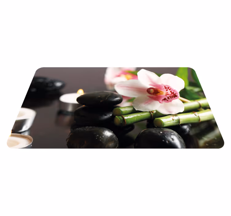 Tappeto vinile natura serenità orchidea - TenStickers