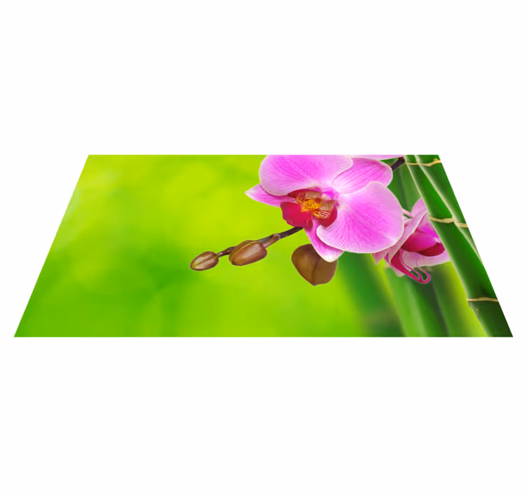 Tappeto vinile fiori delizia dei fiori di orchidea - TenStickers