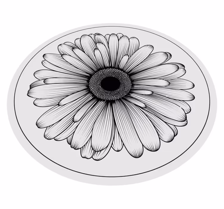 Tappeto vinile fiori illustrazione floreale dettagliata - TenStickers