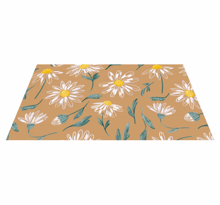 Tappeto vinile fiori motivo margherite - TenStickers