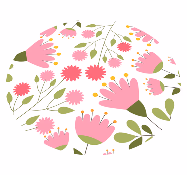 Tappeto vinile fiori delizia con motivo floreale - TenStickers