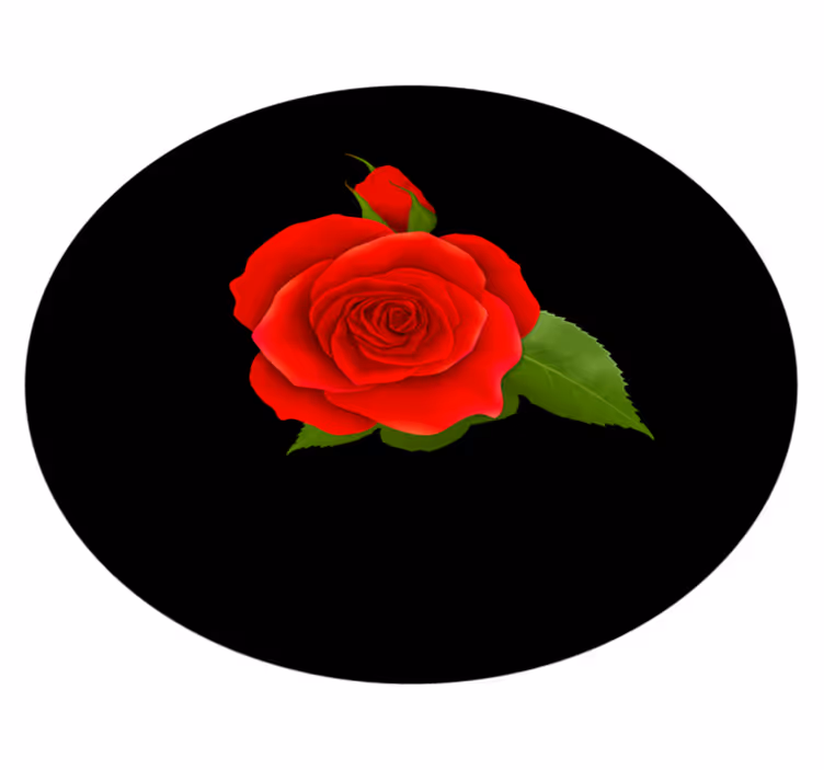 Tappeto vinile fiori delizia di rosa rossa - TenStickers
