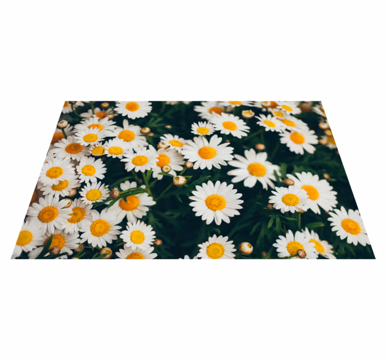 Tappeto vinile fiori stampa floreale a margherita - TenStickers