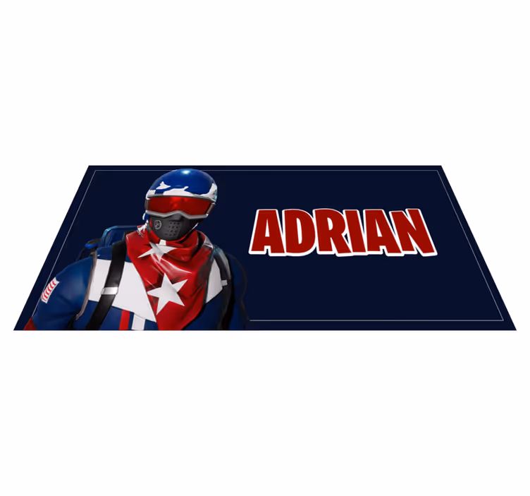 Tappeto vinile per bambini design personalizzato dell'eroe - TenStickers