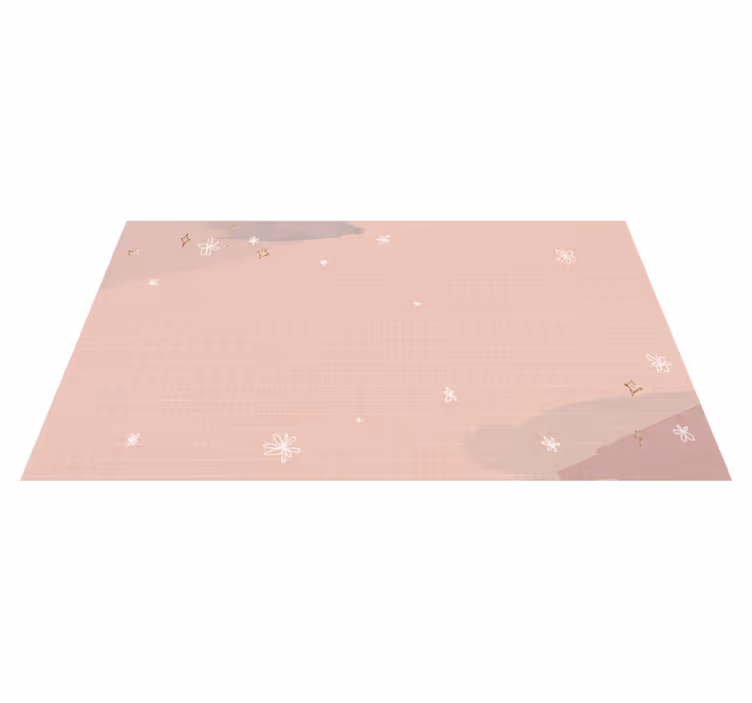 Tappetto vinile stelle design beige minimalista - TenStickers
