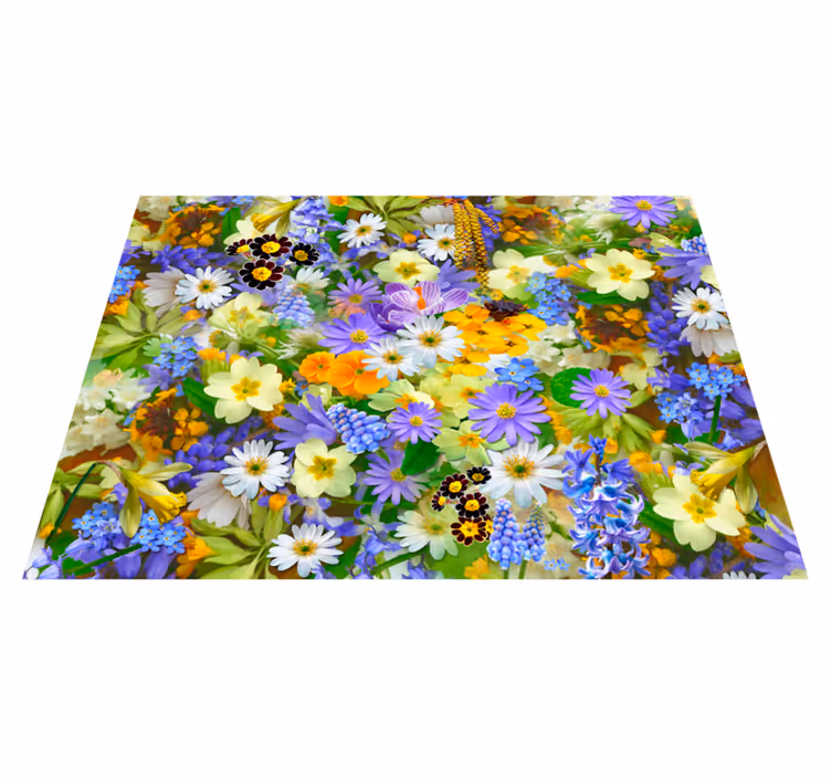 Tappeto vinile fiori concetto di fiore vivace - TenStickers