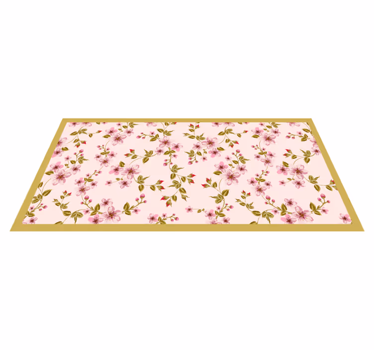Tappeto vinile fiori motivo fiorito - TenStickers
